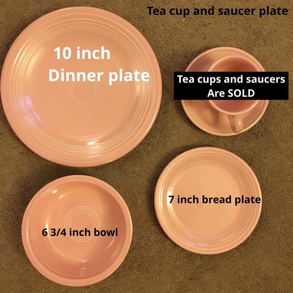 Rose Fiesta 3 piece set- 4 sets